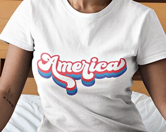 Amerika SVG, retro Amerika Svg Png sublimatie, Amerikaanse vlag SVG, Groovy Independence Day Svg, patriottische Svg, 4 juli SVG, 4 juli Svg