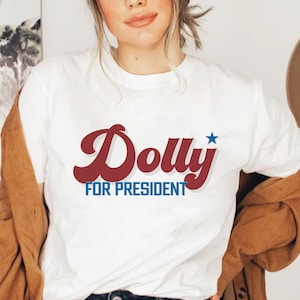 Dolly For President SVG, Dolly Parton - Grey T Shirt Png, Graphic Tees Design, Country Western Music Instant File Download,In Dolly We Trust