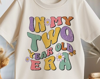 2nd Birthday Toddler SVG, In My Two Year Old Era Kids Birthday Shirt Png, Birthday Svg, Groovy Birthday Shirt Sublimation Designs Png, Svg