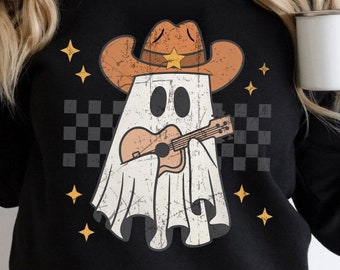 Halloween Cowboy Ghost PNG, Boo Haw Svg, Western Halloween Svg, Cowboy Ghost Svg, schattig Western Cowboy Ghost png, Howdy Halloween-shirt png