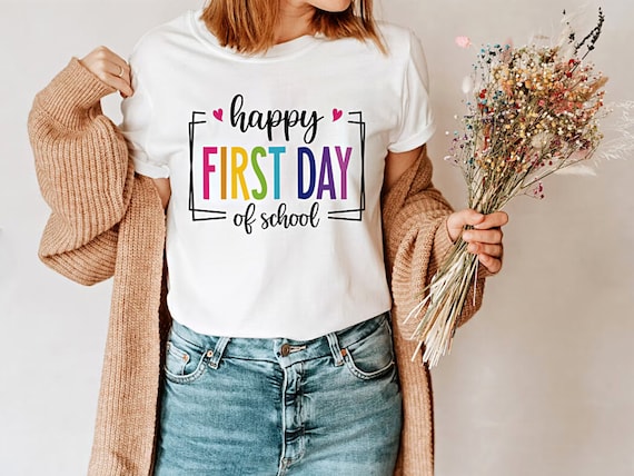Happy First Day Of School SVG, Teacher shirt Svg Sublimation print, Back to School Png, Kids, Students, Teacher Summer Png