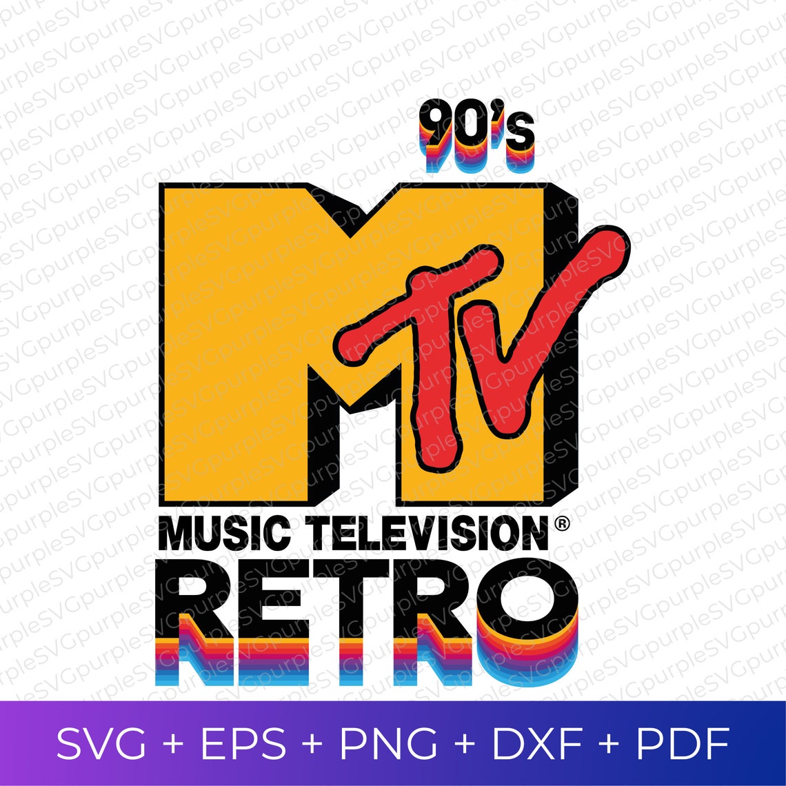 MTV Retro 90's Shirt SVG Cut Files Mtv Svg Png Retro - Etsy