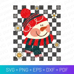 retro christmas png, christmas snowman winter Sublimation Design