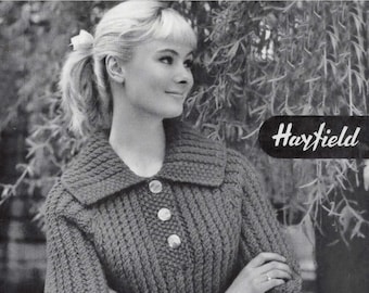 Ladies Classic Italian Style Sweater Knitting Pattern, Vintage Knitting Pattern, PDF, Digital Download - C126