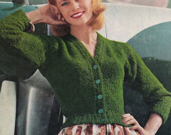 チャングンソクさん着用[GUBIN] Raglan pattern boucle cardigan Belted Ragg Cardigan Pattern – Mary Maxim