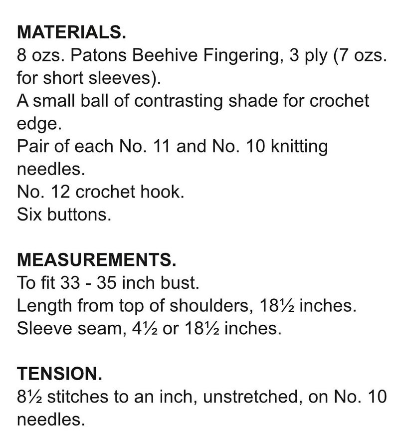 Ladies Smart Ribbed Jumper with Crochet Trim, Vintage Knitting Pattern, PDF, Digital Download - D790 image 4