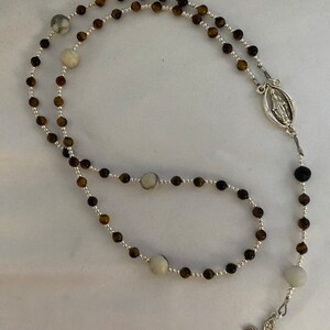 Delicate  Tiger Eye and Howlite Rosary