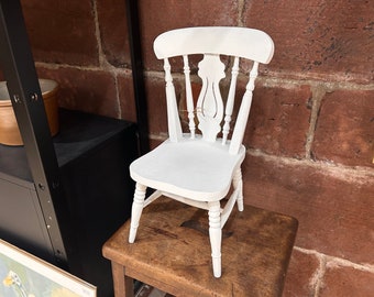 Vintage Hand-Painted Small Wooden Decorative Chair