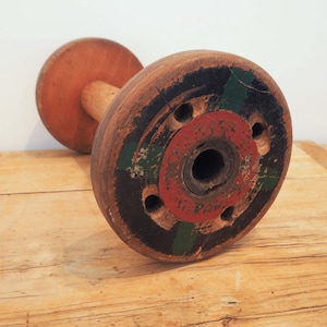 Vintage Holz-Textilfabrik-Klöppel/ Industrie-Spulen (einzeln erhältlich)
