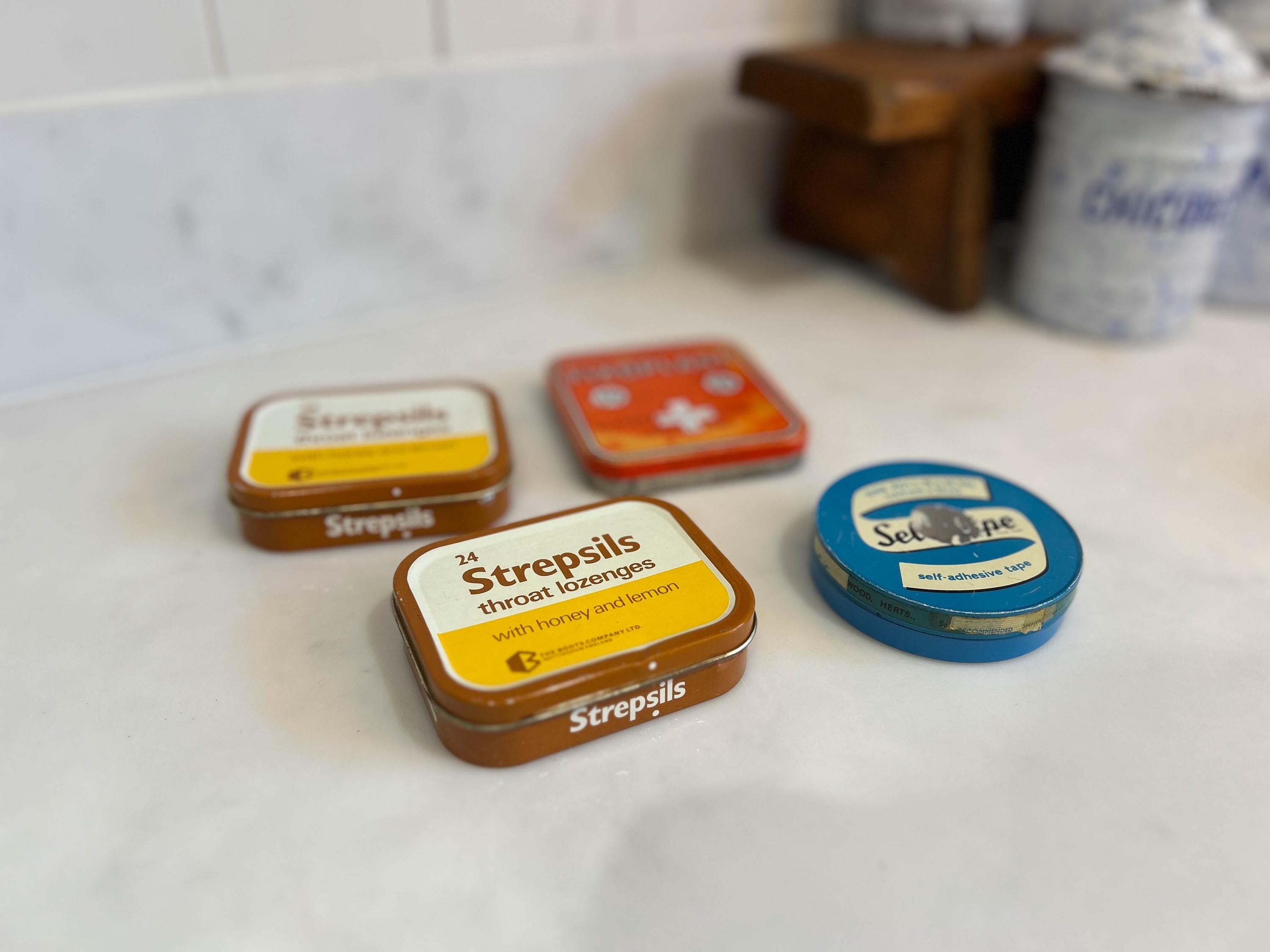 Selection of English Vintage Medical Tins