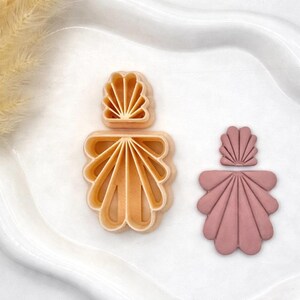 Boho scalloped shell Arch Polymer Clay Cutter Set | Jewelry Earrings Tool (3D Printed)