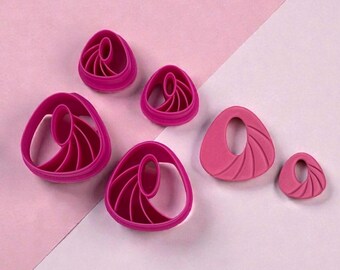 Triangle teardrop with cutout Polymer Clay Earring Cutter, Jewelry Making