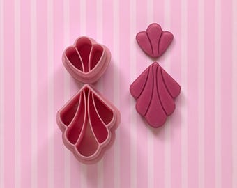 Scalllop shell dangle Polymer Clay Earring Cutter, Jewelry Making