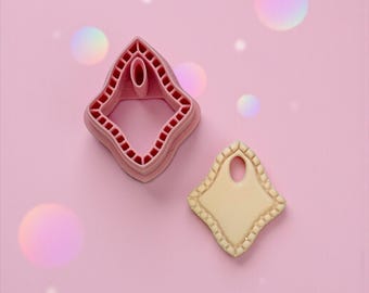 Soft diamond frame Polymer Clay Cutters | Earring Jewelry Tool