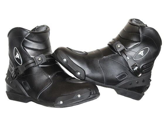 Zapatos Zapatos para hombre Botas Botas de motorista HANDMADE SUPER THROTTLE Motocicleta Tobillo corto Zapatos de carreras ventilados Zapatos de motociclista de cuero Botas de motociclista de motocicleta 