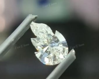 Fire Shape Lab Grown Diamond, Fancy Shape Man Made Diamond, 1.00 Ct Fire Diamond for Unisex Pendant, CVD Diamond, Loose Diamond For Earring