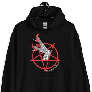 Satanic Hoodie, Pentagram Hoodie, Horror Sweatshirt, Gothic Sweatshirt, Spooky Hoodie, Baphomet Hoodie, Dark Grunge, Men's Gothic Hoodie