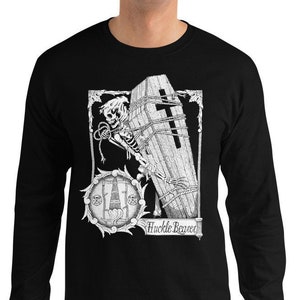 Gothic Skeleton Long Sleeve Shirt, Dark Art Clothing