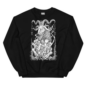 Baphomet Sweatshirt, Satanic Sweatshirt, Satan Sweatshirt, Devil Sweatshirt, Satanic Goat Head, Satanic Gifts, Satanic Clothing