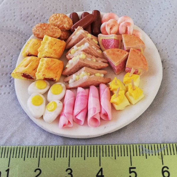 Party platters savoury and sweet, buffet plate, cakes and biscuits