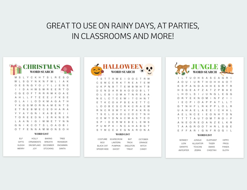 Printable Word Search | Kids Puzzles | Kids Activities | Word Search ...