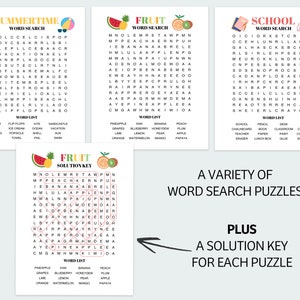 Printable Word Search | Kids Puzzles | Kids Activities | Word Search ...