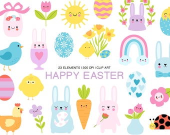 Easter Clipart | Bunny Clipart | Easter Eggs | Easter Chicks | Easter Graphics | Scrapbooking Clipart | Spring Clipart | Easter PNG