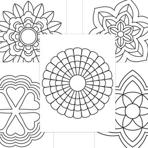 Easy Mandala Coloring Pages for Kids Mandalas Art for Beginners Flower Mandalas Printable Coloring Pages PDF Download image 5