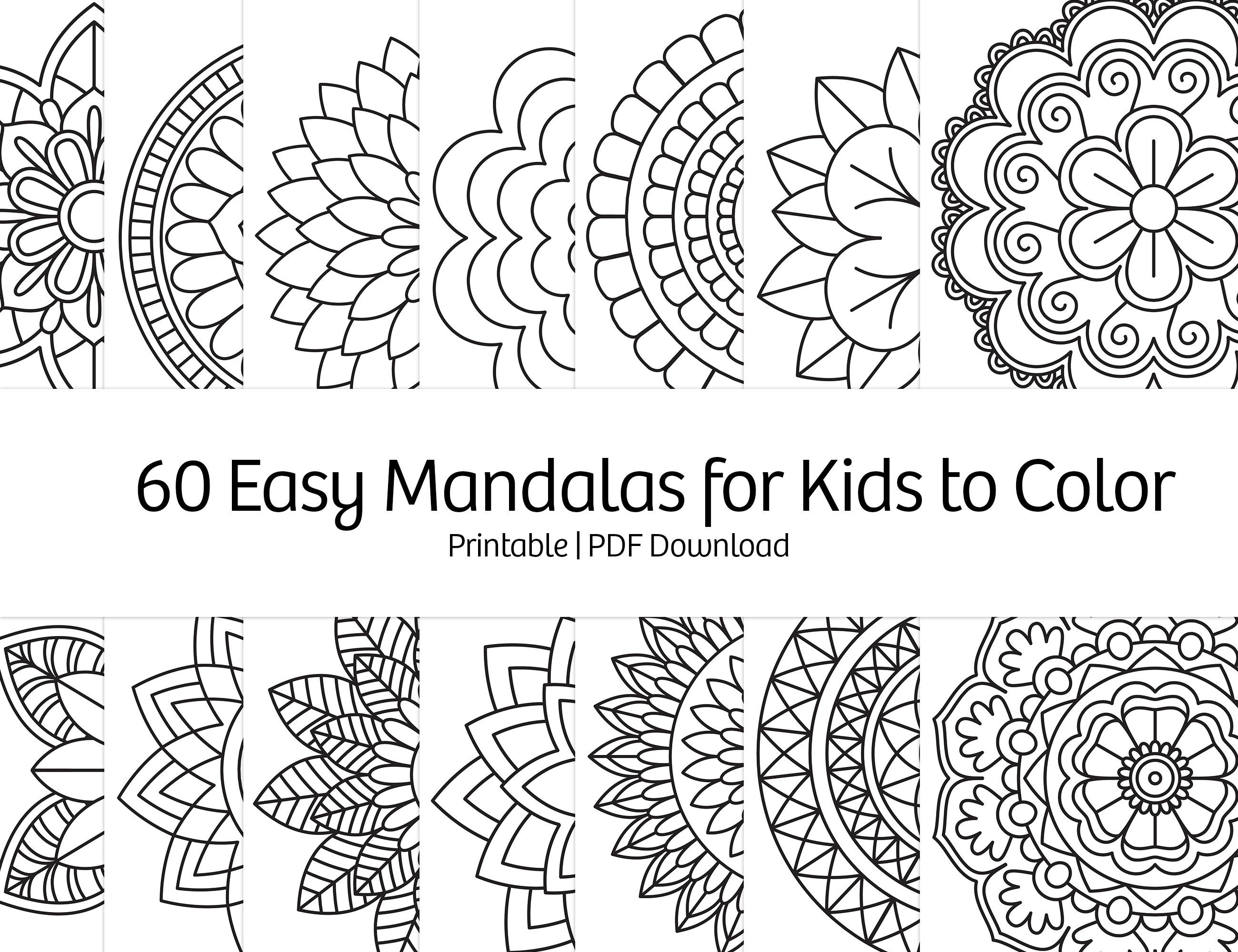 50 Easy Mandalas: An Adult Coloring Book with Fun, Simple, Easy, and  Relaxing for Boys, Girls, and Beginners Coloring Pages (Volume 3)  (Paperback)