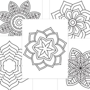 Easy Mandala Coloring Pages for Kids Mandalas Art for Beginners Flower Mandalas Printable Coloring Pages PDF Download image 9