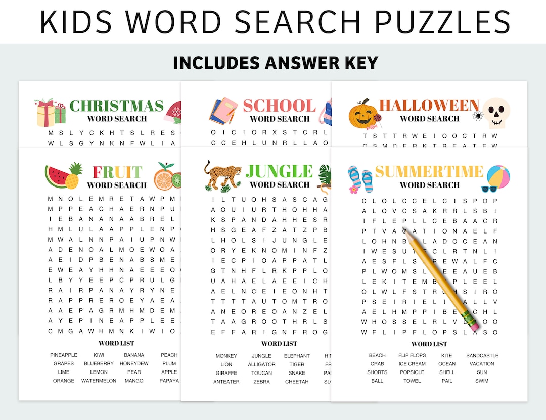 Printable Word Search | Kids Puzzles | Kids Activities | Word Search ...