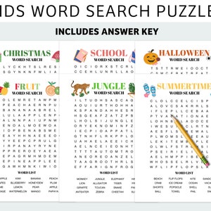Printable Word Search | Kids Puzzles | Kids Activities | Word Search Puzzle | Kids Games | PDF Download