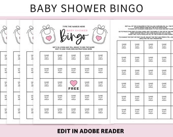 Babyparty-Bingo | Babyparty Spiel | BabyBingo | Bingo Spiel | Bingo Printable | US Letter PDF Download