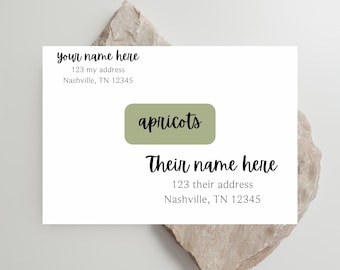 Custom Printed Envelopes: Personalized Address Printing, Self-Sealing, 5x7