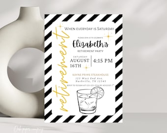 Retirement Party Invitation: Editable Template (5x7 Digital Download)