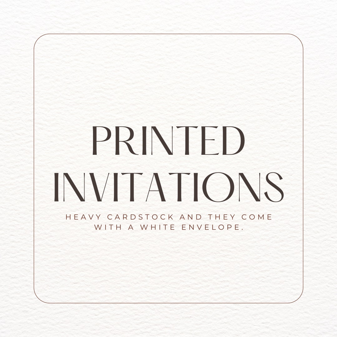Invitation Printing Service Includes Two Sided Printing and Blank