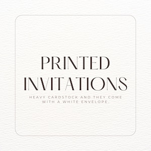 Einladungsdruck Service | Inklusive beidseitigem Druck und leeren Umschlägen im A7-Format, Druckeinladungen, gedruckte Hochzeitseinladungen