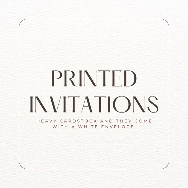 Invitation Printing Service | Includes Two Sided Printing and Blank Envelopes ,5x7" A7 Size, Purchase WITH template design
