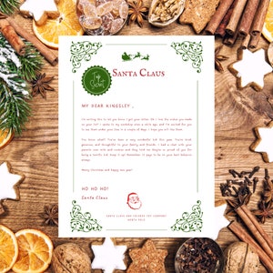 Letter from Santa digital download. Printable letter from Santa. Santa letters you can edit and print at home.