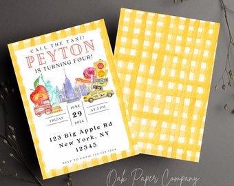 New York City Birthday Invitation: Big Apple Invite (Digital Download)