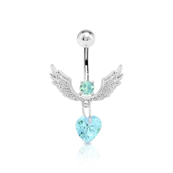 Piercing nombril avec pendentif Heart, en acier.