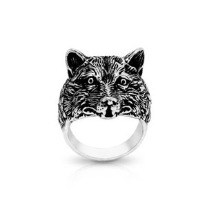 Wolf Heads Ring In Steel, Vintage Wolf Ring pour homme et femme,