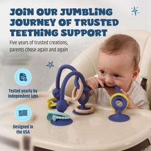 Jumble Jangle Baby Teething Toy – High Chair Suction Teether Toy for Babies, Infants and Toddlers 0–24+ Months image 6
