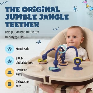 Jumble Jangle Baby Teething Toy – High Chair Suction Teether Toy for Babies, Infants and Toddlers 0–24+ Months image 2