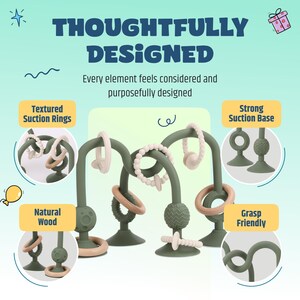 Jumble Jangle Baby Teething Toy – High Chair Suction Teether Toy for Babies, Infants and Toddlers 0–24+ Months image 3