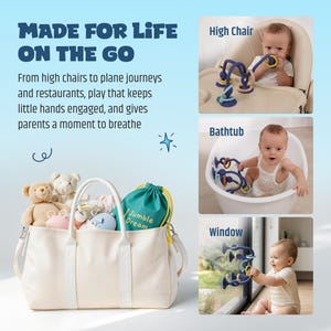 Jumble Jangle Baby Teething Toy – High Chair Suction Teether Toy for Babies, Infants and Toddlers 0–24+ Months image 9
