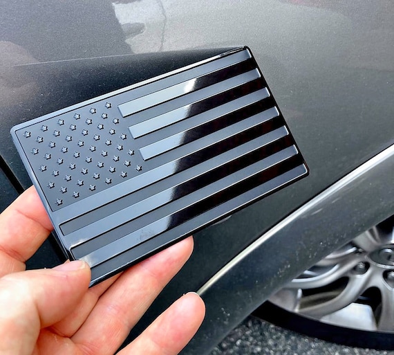 USA Black Metal Flag Emblem for Cars Trucks 5x 3 Etsy