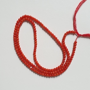 100% Natural Italian Coral Beads Smooth 2.7To2.5mm Round Shape beads Red Coral Loose Gemstone Beads 16''Inch Mediterranean Red Coral Beads