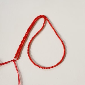 TOP LUXURY Red Coral 100% Natural Italian Red Coral Beads Gemstone 2.8TO2.5mm Smooth Round Beads Handmade Coral Beads Strand 16&quot;inches Beads