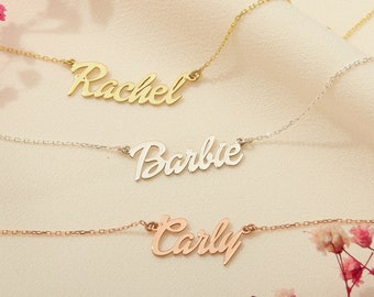 Dainty Gold Custom Name Necklace, Special Font Name Necklace, Perfect Gift for Her, Kids Necklace, Doll Name Necklace, Gift for Everyone